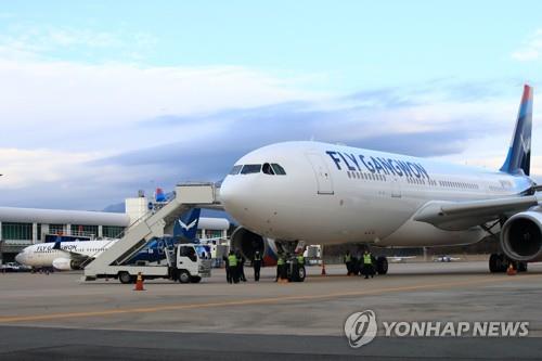 This file photo taken Nov. 28, 2022, shows Fly Gangwon's A330-200 passenger jet at Yangyang airport, 150 kilometers east of Seoul, in Gangwon Province. (Yonhap)