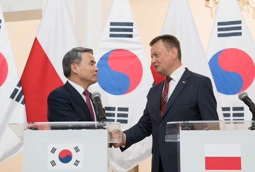 Defense chiefs of S. Korea, Poland discuss security, arms cooperation