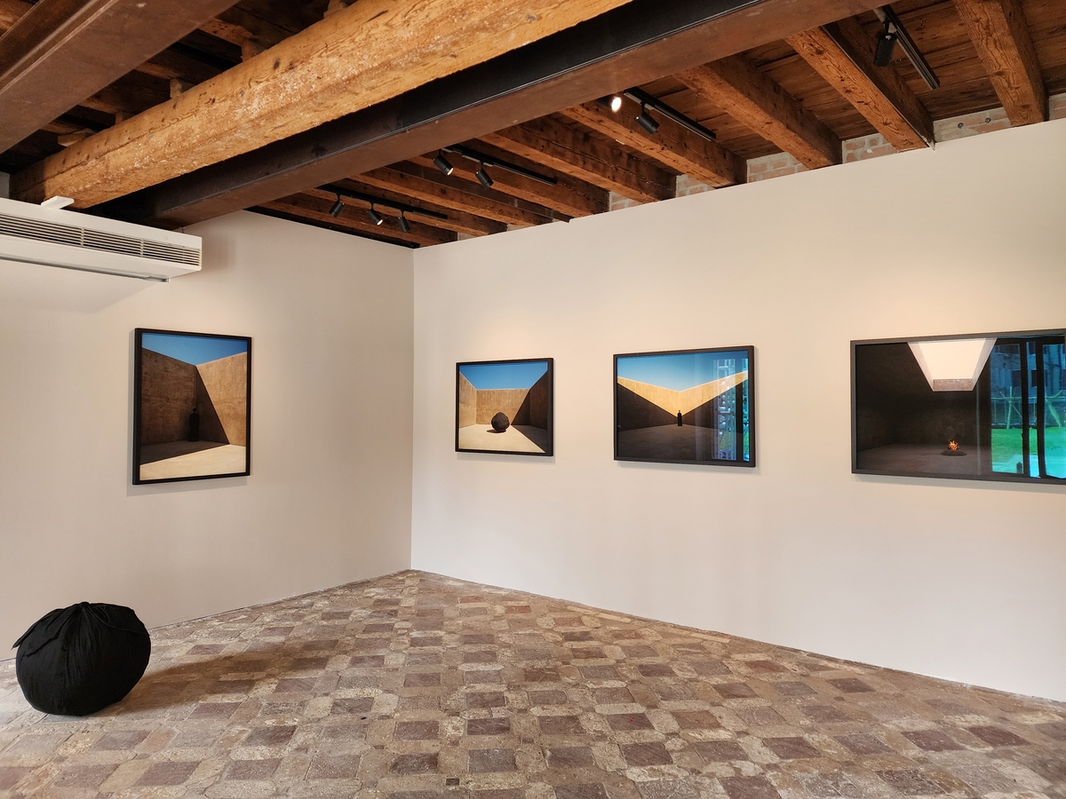 Kim Soo-ja's works are on display at Palazzo Malta—Ordine di Malta in Venice, where "Every Island is a Mountain" takes place on April 18, 2024. (Yonhap)