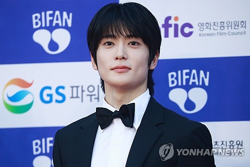 NCT's Jaehyun attends the red carpet ceremony for the Bucheon International Fantastic Film Festival in Bucheon, Gyeonggi Province, on July 4, 2024. (Yonhap) 