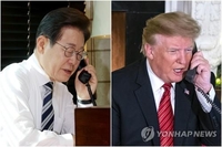 (LEAD) Lee, Trump agree to work toward mutually satisfactory tariff deal in 1st phone talks