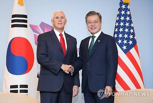 (2e LD) Pence demande à Moon une communication plus étroite avec la Corée du Nord