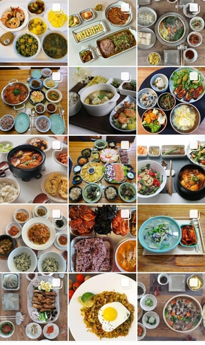 Ces images, capturées sur Instagram avec le hashtag «Jipbab» le 12 janvier 2021, montrent une variété de plats coréens à base de riz. (Revente et archivage interdits)