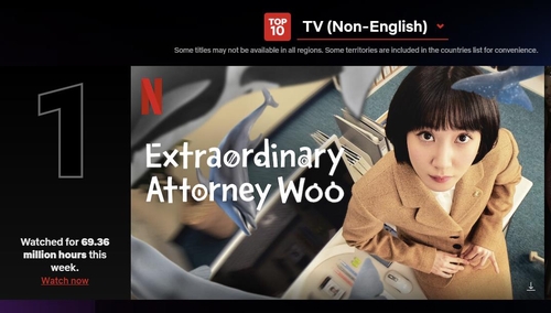 «Extraordinary Attorney Woo» en tête des programmes TV non anglophones de Netflix pour la 3e semaine