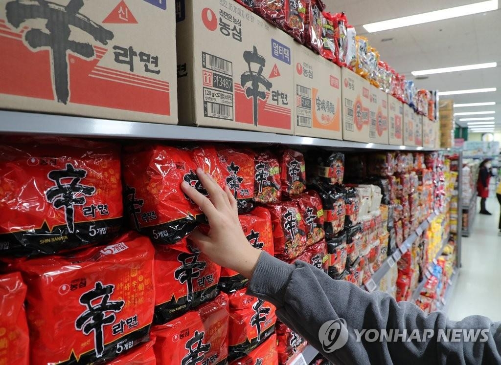 韓国で加工食品の価格高騰　即席麺は１１％上昇