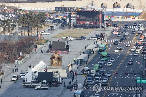韓国が今夜Ｗ杯初戦　街頭応援のソウル・光化門に救急・救助隊配置