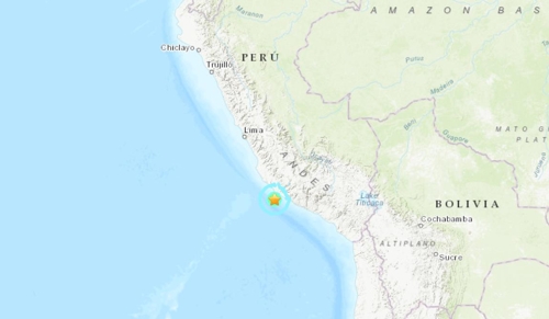 '불의 고리' 페루 남부서 규모 5.8 지진…"쓰나미 위협 없어"