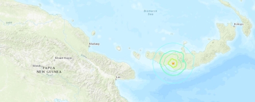파푸아뉴기니 뉴브리튼섬에 규모 6.2 지진