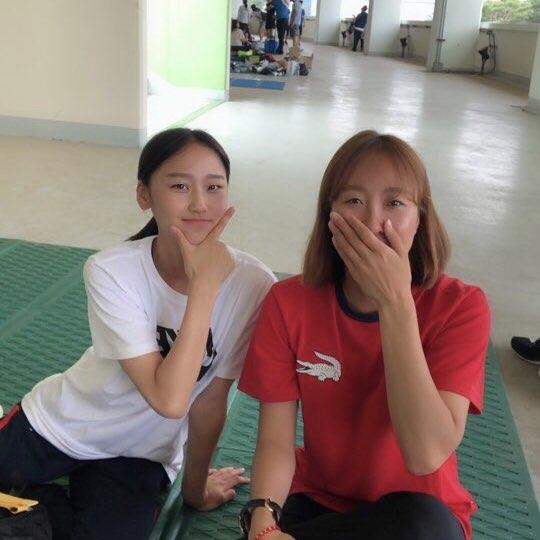 한국 육상의 희망 양예빈(왼쪽)과 김은혜 코치