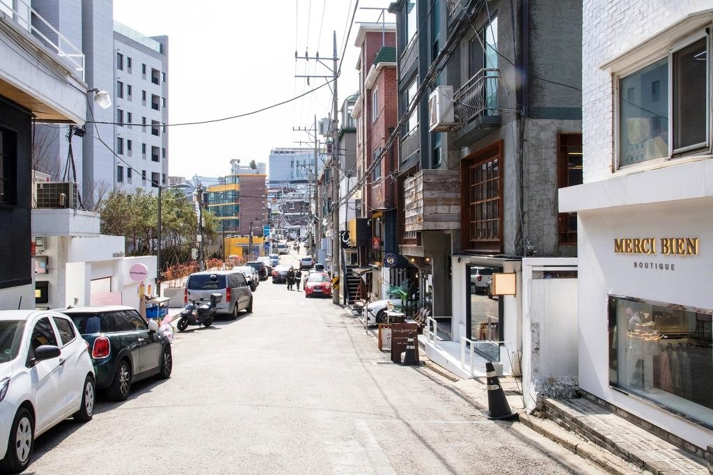 한남동 카페거리 현장