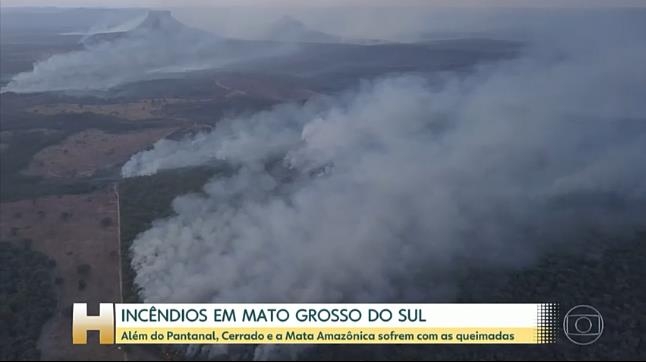 브라질 아마존·열대늪지에서 발생한 화재 연기 