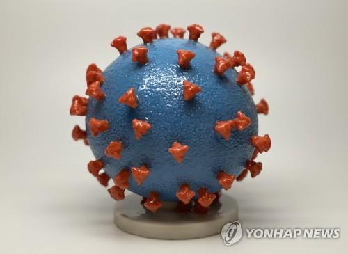 미국 국립보건원이 3D 인쇄한 신종 코로나바이러스(SARS-CoV-2) 입자의 모습. [EPA=연합뉴스 자료사진]