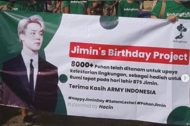 BTS 지민 생일, 인도네시아 팬들 맹그로브 식수 프로젝트