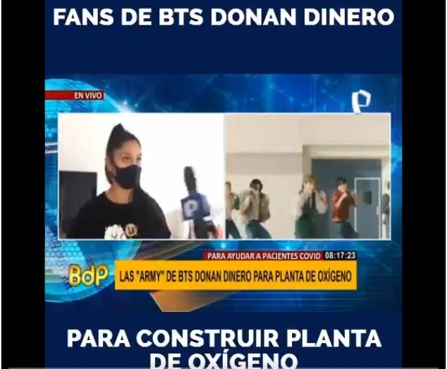 페루 BTS 팬들의 선행 보도한 현지 언론