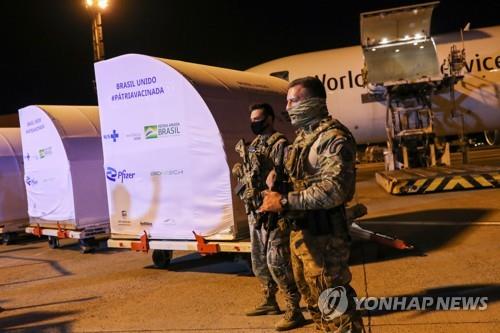 브라질에 수송된 코로나19 백신