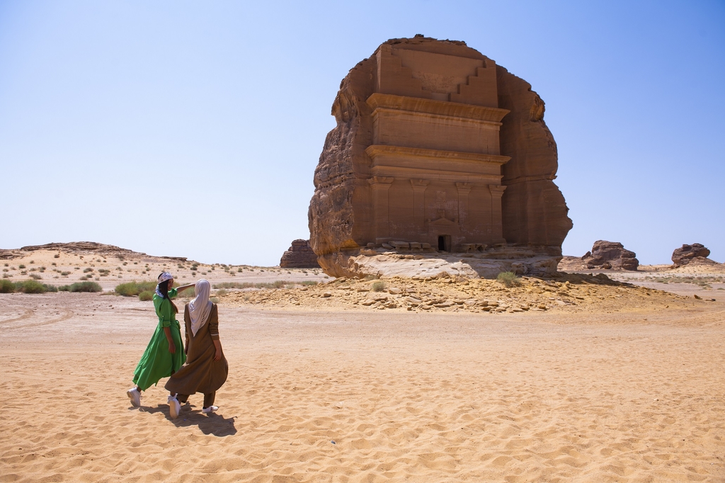 사우디 북서쪽 알울라 지역에 있는 나바테안 헤그라의 고대 유적 [사우디관광청 제공]