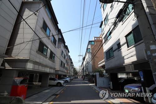 서울 송파구 빌라와 다세대 주택 밀집 지역 