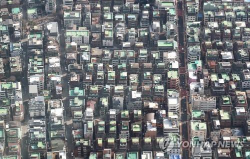 서울 송파구의 다세대·연립주택 밀집촌