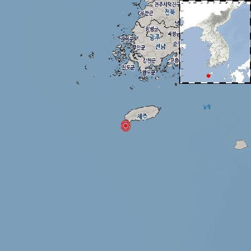 제주 서귀포 해역서 규모 3.2 지진…"진동 현저히 느낄 정도"(종합)