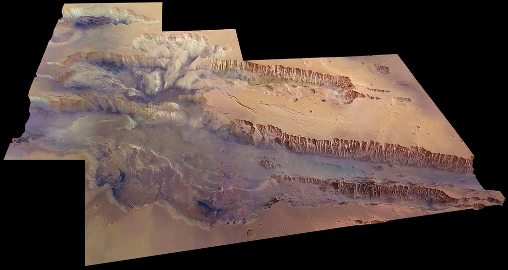 다량의 물이 발견된 화성판 그랜드 캐니언 '마리너 계곡'