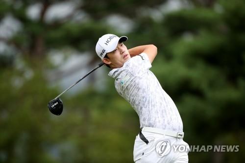 김비오의 티샷.