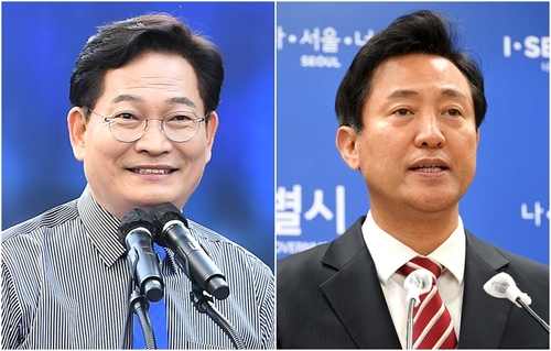민주 서울시장 후보에 송영길(왼)…오세훈과 맞대결