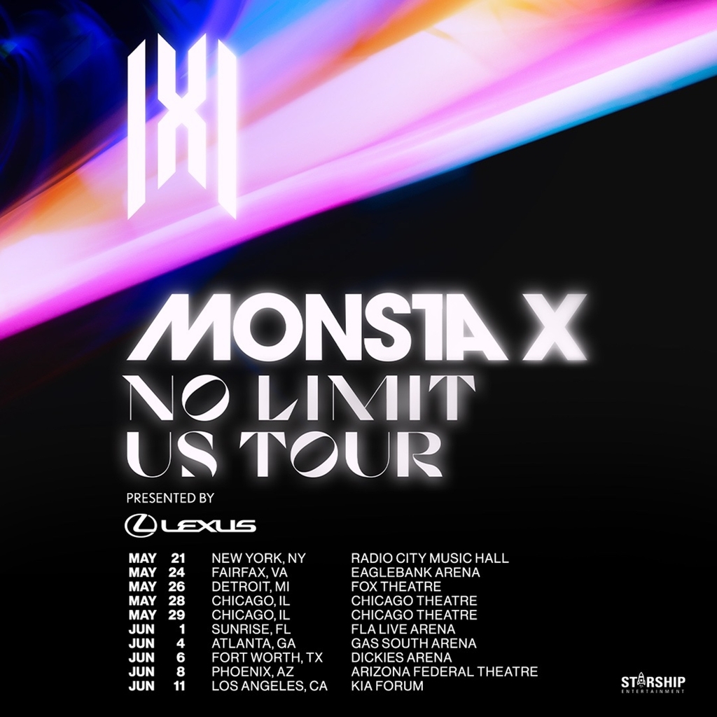 몬스타엑스, 미국 투어 스타트…9개 도시서 총 10회 공연
