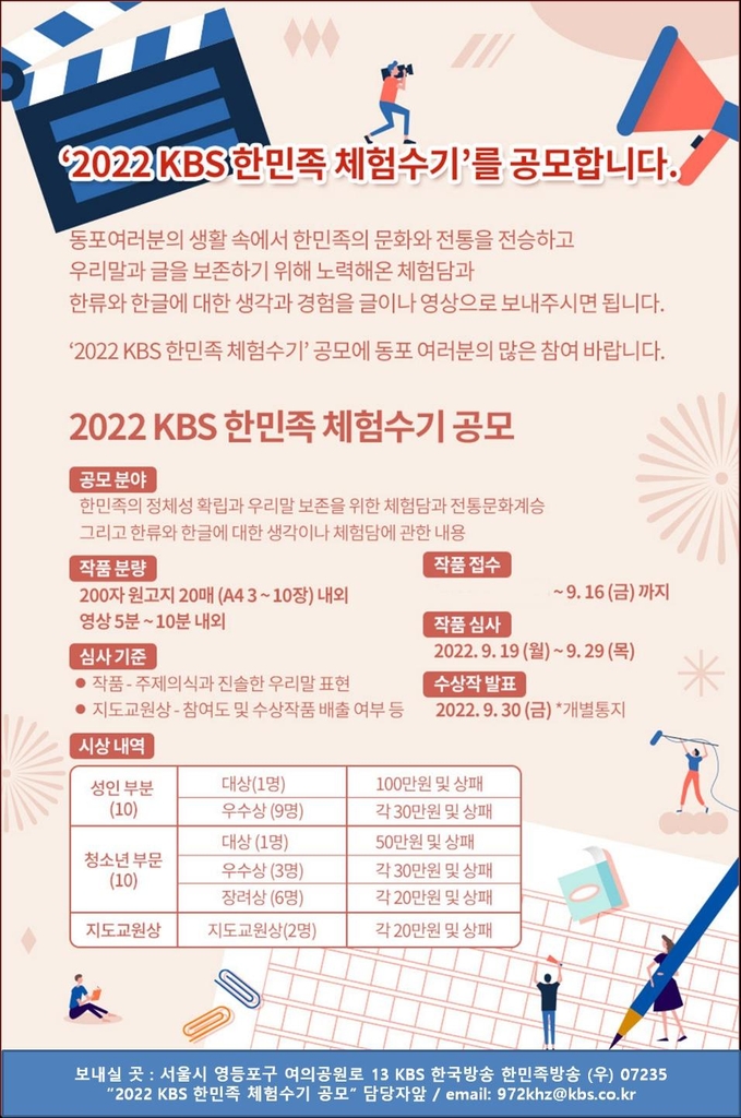 KBS한민족방송, 동포 체험수기 공모