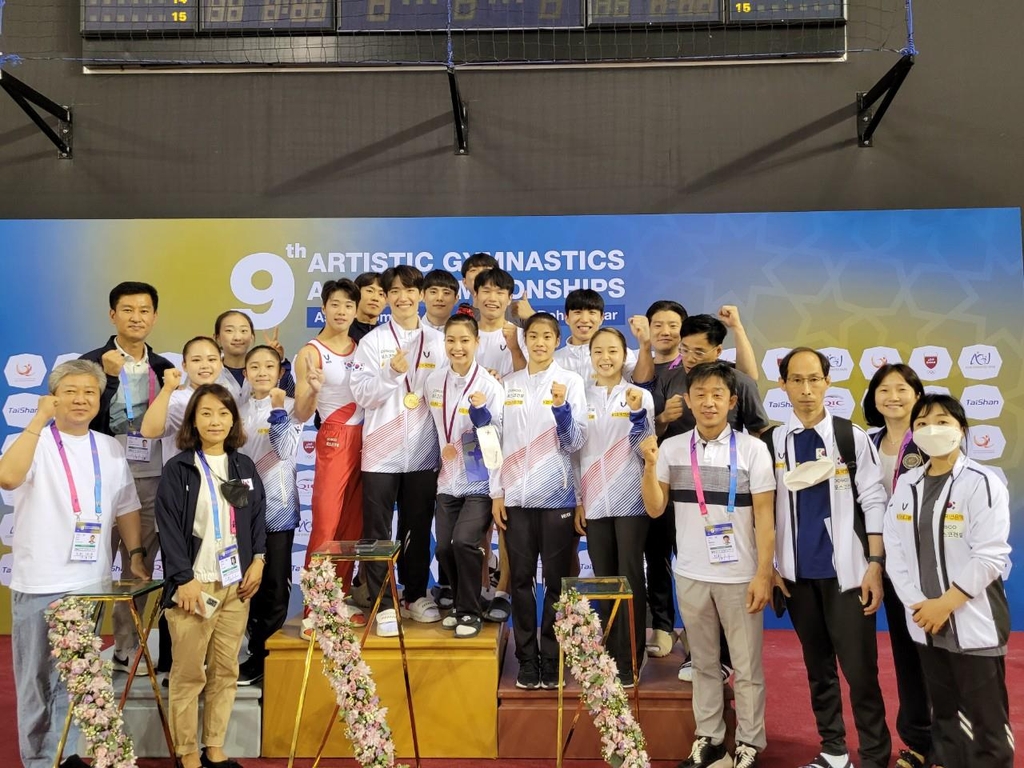 9회 아시아 기계체조선수권대회서 선전한 남녀 기계체조 대표팀