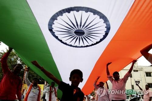 인도 75주년 독립기념일 행사 모습
