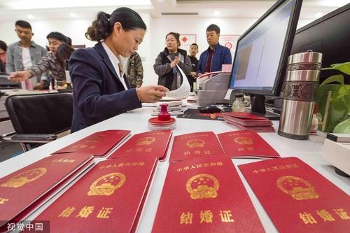 중국 결혼증 발급