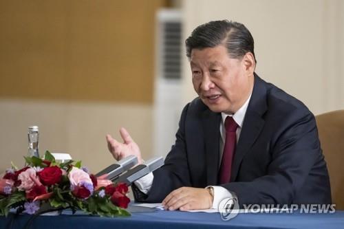 미중 정상회담에서 발언하는 시진핑 중국 국가주석