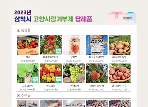삼척시 고향사랑기부제…주로 얼마를 기부했을까?