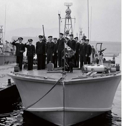 1952년 2월 해군의 어뢰정 명명식