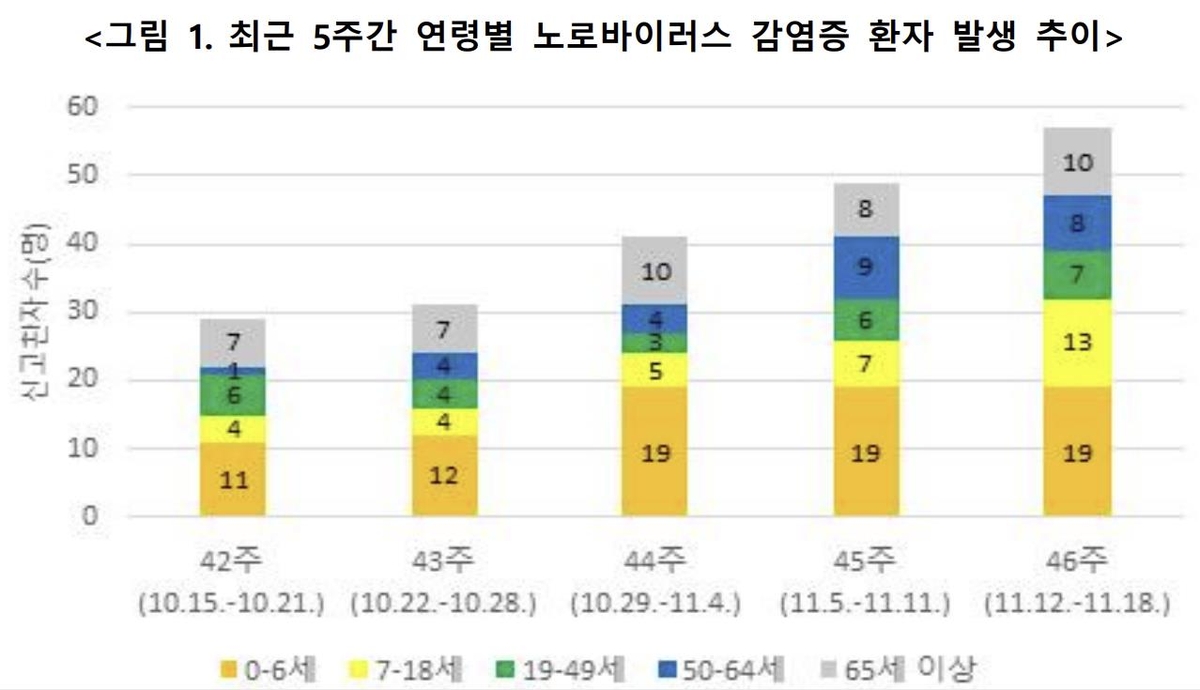 노로바이러스 감염 5주간 2배로 급증…환자 38.6%는 영유아 - 2