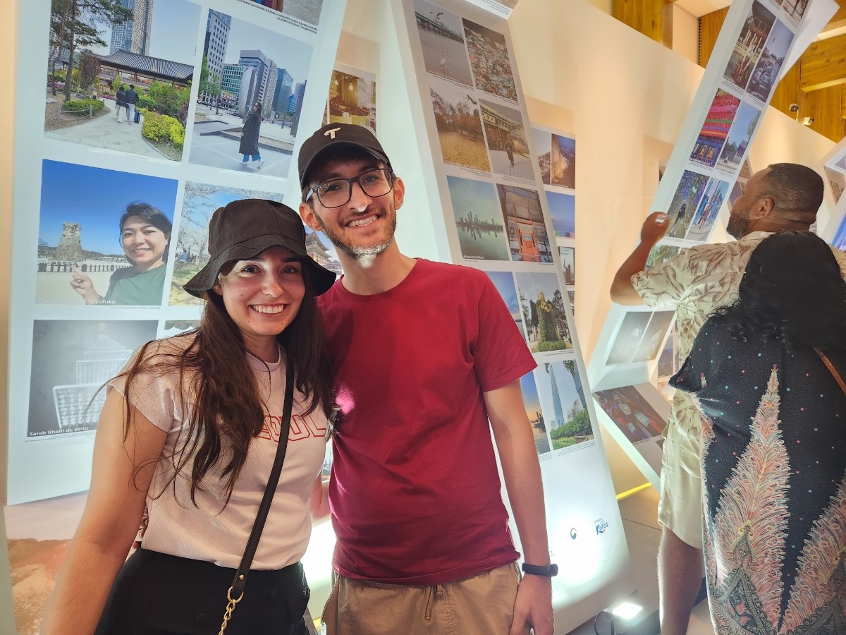 16일 브라질 상파울루에서 열린 '나의 한국 여행기' 전시 개막식