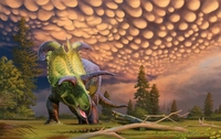 북미서 크고 화려한 뿔 가진 신종 공룡 '로키케라톱스' 발견