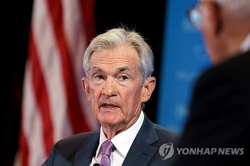 대담 발언 중인 제롬 파월 연준 의장