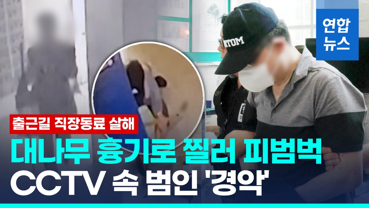 [영상] 대나무 흉기 숨겼다가 현관문 열자마자…CCTV 속 범인 '경악' - 2