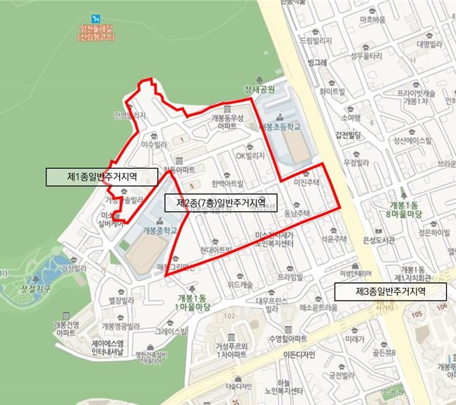 구로구 개봉동 모아타운 대상지 위치도