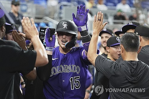 MLB 콜로라도, 마이애미에 2연승…22연속 루징시리즈 탈출