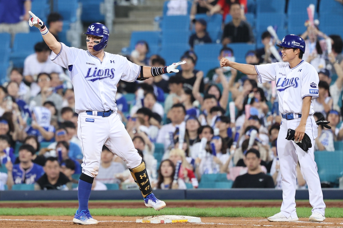 강민호, 시즌 개인 최다 4타점…삼성, SSG 꺾고 단…