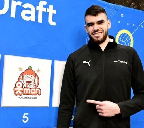 OK저축은행의 외국인 선수 디미트로프 