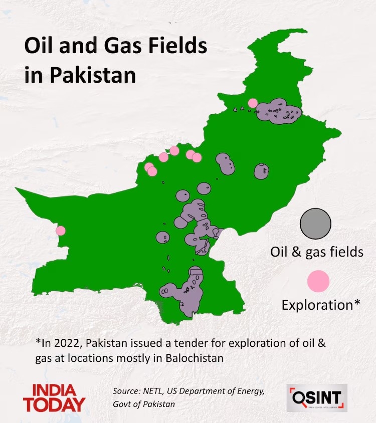 파키스탄 유전·가스전 현황