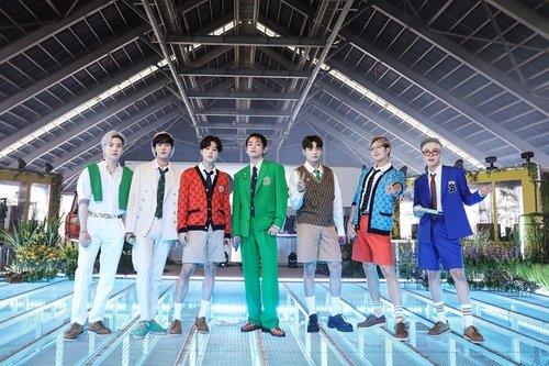 La foto, proporcionada por Big Hit Music, muestra a la superbanda del K-pop BTS. (Prohibida su reventa y archivo)