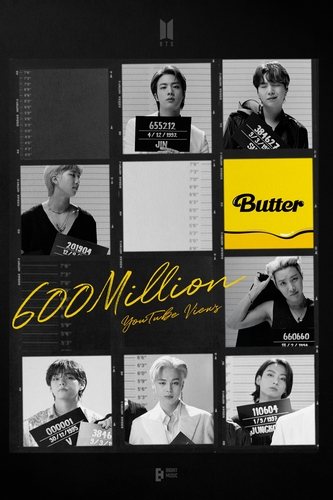 El vídeo musical de 'Butter' de BTS supera los 600 millones de visualizaciones en YouTube tan solo en cinco meses