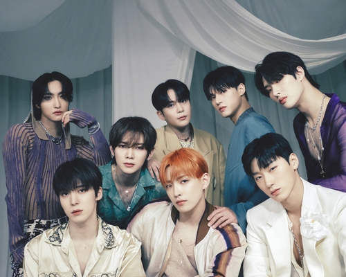 La foto, proporcionada por KQ Entertainment, muestra al grupo masculino de K-pop Ateez. (Prohibida su reventa y archivo)