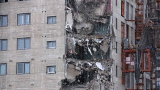 광주 고층아파트 공사 중 외벽 붕괴…1명 부상