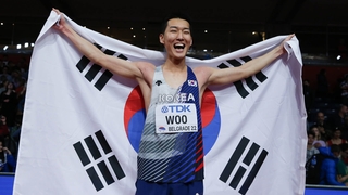 走り高跳びの禹相赫　世界室内選手権で韓国人初Ｖ（３月２１日）