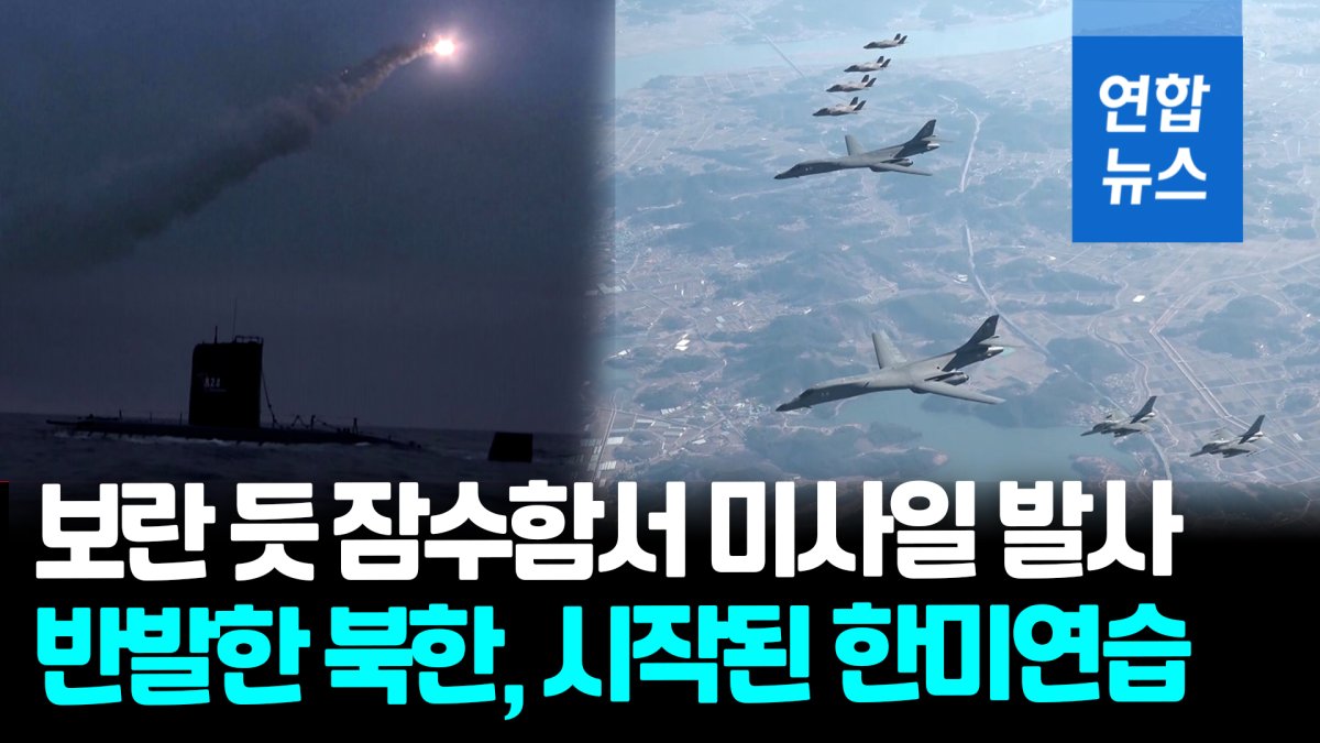 북 잠수함 순항미사일 2발 발사…한미연습 '자유의 방패' 시작